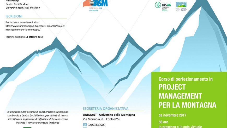 Corso di perfezionamento in project management per la montagna