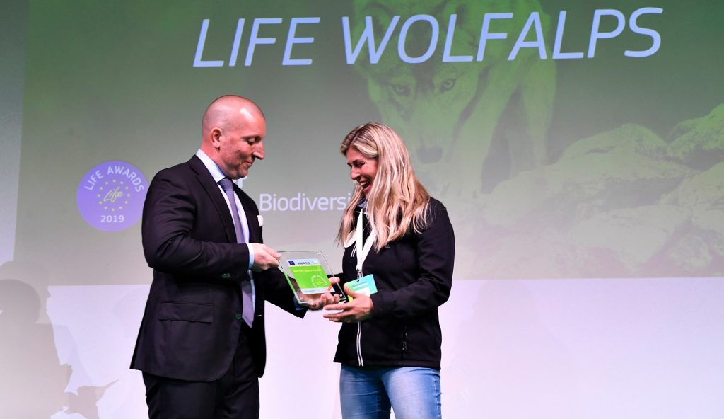Il progetto Life WolfAlps vince il Life Awards 2019