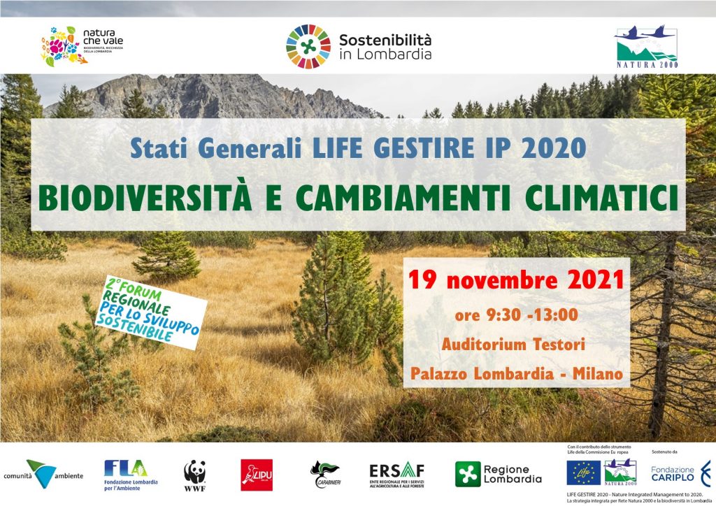 SAVE THE DATE - 19 novembre - Stati Generali Life Gestire 2020 – Biodiversità e cambiamenti climatici