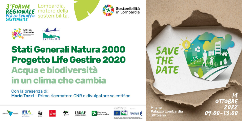 14 ottobre – Stati Generali Natura 2000 - Acqua e biodiversità in un clima che cambia