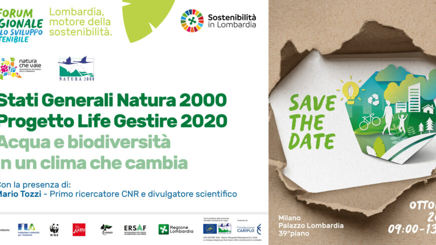 14 ottobre – Stati Generali Natura 2000 – Acqua e biodiversità in un clima che cambia