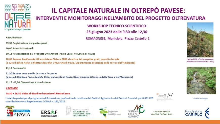 Workshop “Il capitale naturale in Oltrepò pavese” – Romagnese (PV)