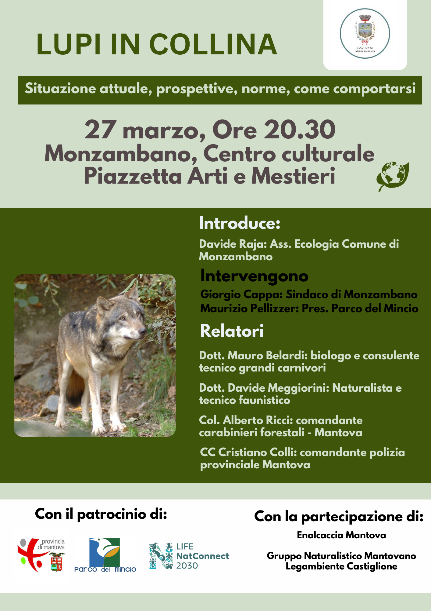 la locandina della serata