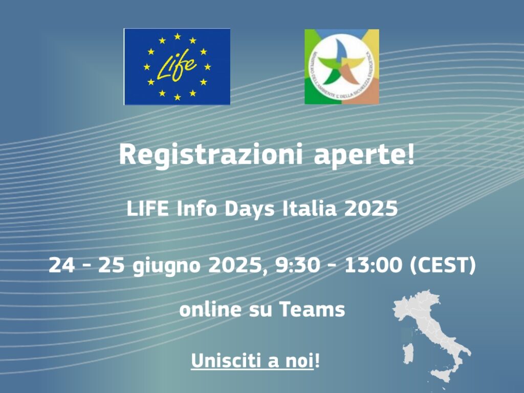 LIFE Info Days Italia 2025 - 24 e 25 giugno – online